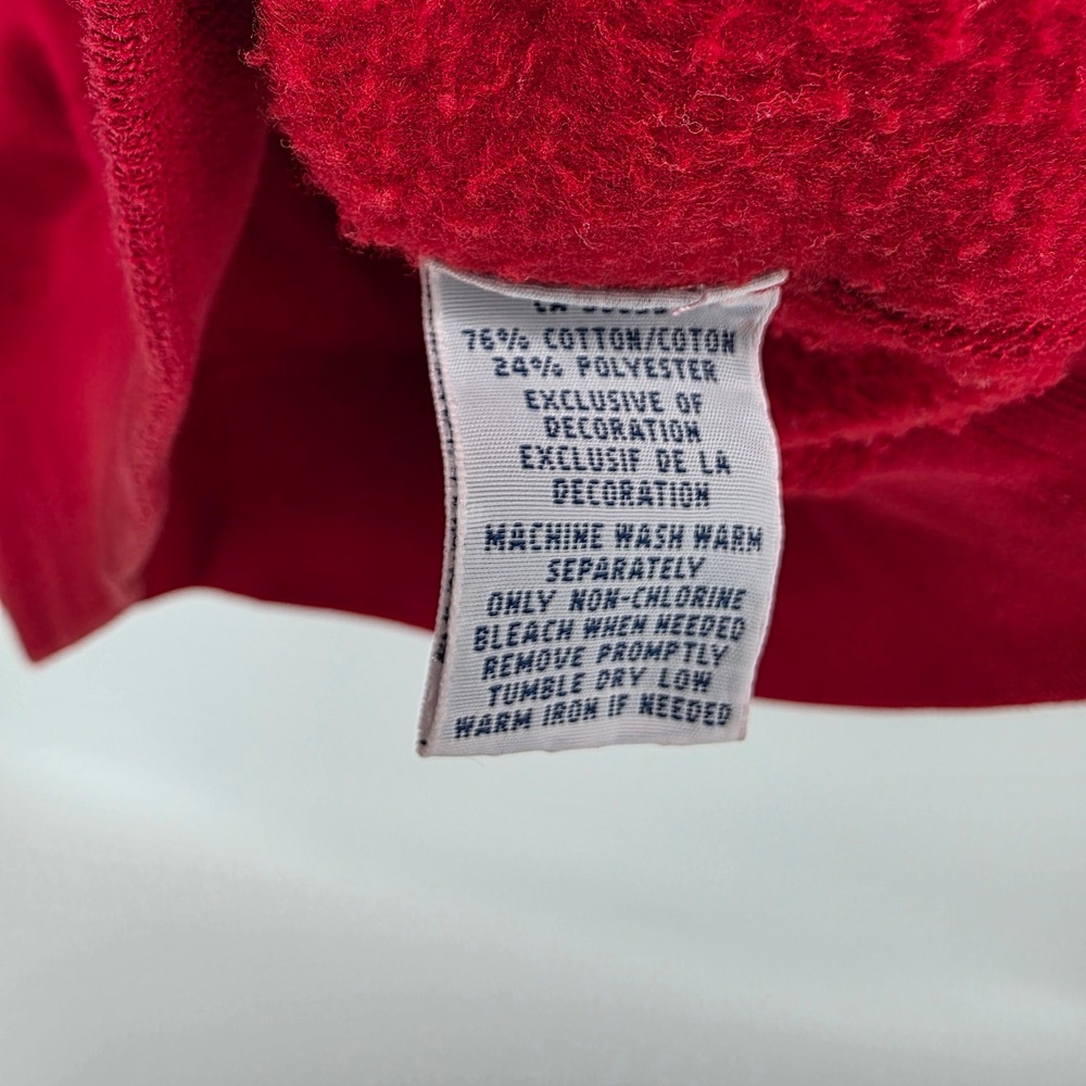 Polo Ralph Lauren Hoodie Mens L Heritage Cotton Blend Shawl Neck Red Pullover - Picture 8 of 9